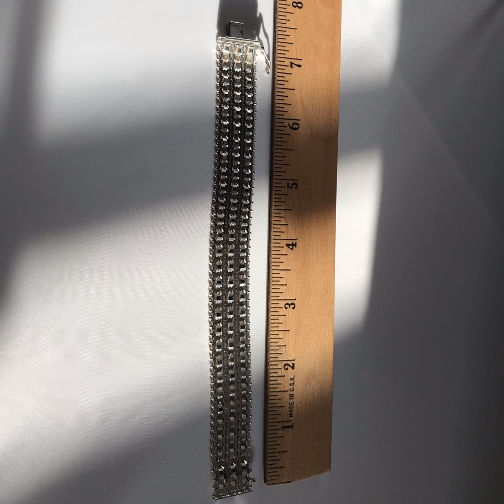Milor Sterling Diamond-Cut Woven Link Bracelet - Picture 5 of 11